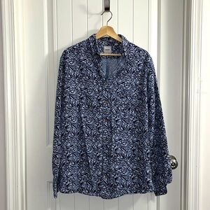 Rowm  blue long sleeve button down shirt for Men